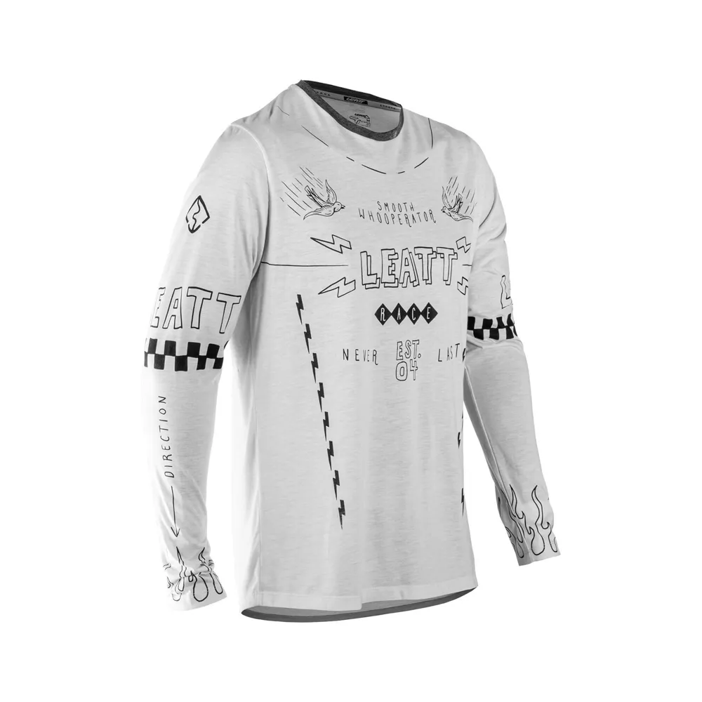 uPRISE Bikes Leatt Gravity 3.0 Long Sleeve MTB Jersey - Cream White | Price match, 365 day return s, 18-Month Warranty, Finance Available & Free UK Delivery
