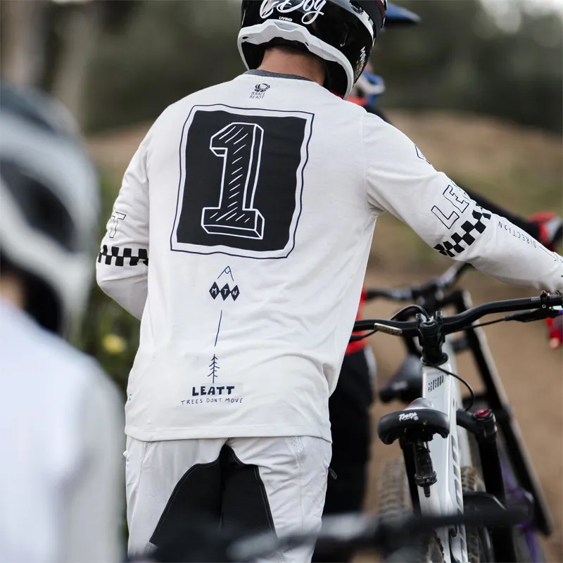 Leatt Gravity 3.0 Long Sleeve MTB Jersey - Cream White-2