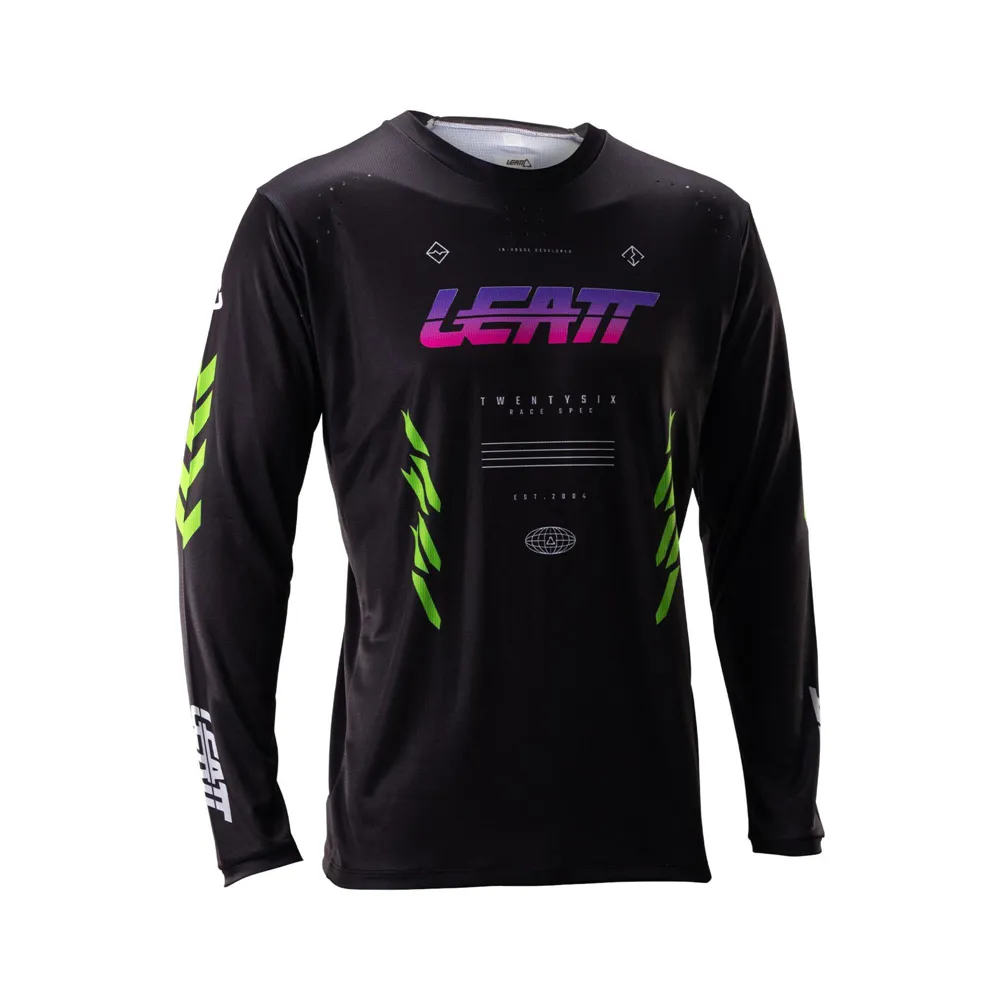 uPRISE Bikes Leatt Gravity 4.0 Long Sleeve MTB Jersey - Race Black | Price match, 365 day return s, 18-Month Warranty, Finance Available & Free UK Delivery