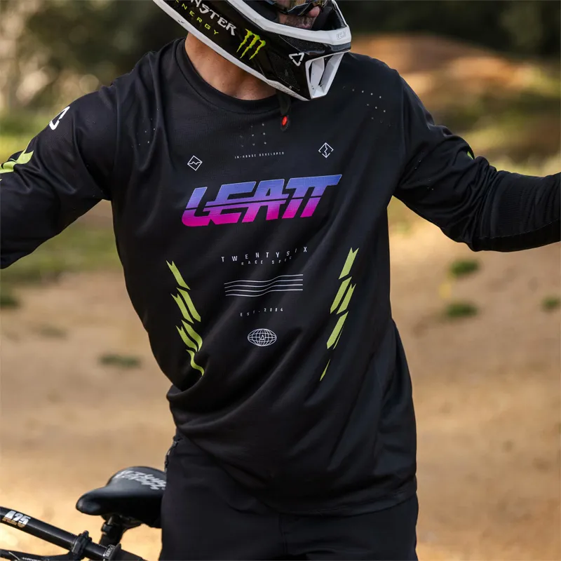 Leatt Gravity 4.0 Long Sleeve MTB Jersey - Race Black-3