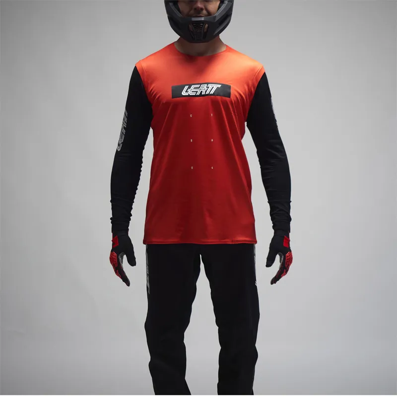 Leatt Gravity 8.0 Long Sleeve MTB Jersey - Race Red-3