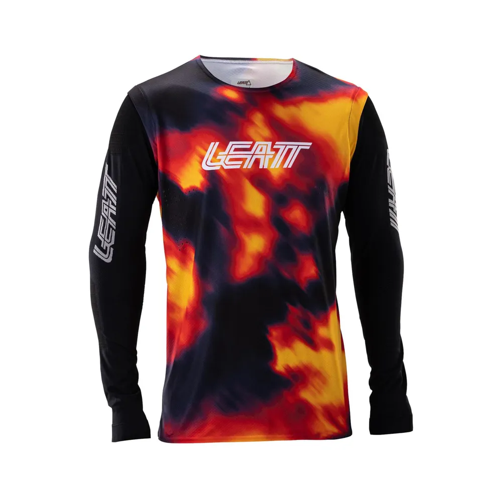 uPRISE Bikes Leatt Gravity 8.0 Long Sleeve MTB Jersey - Heatmap Red | Price match, 365 day return s, 18-Month Warranty, Finance Available & Free UK Delivery