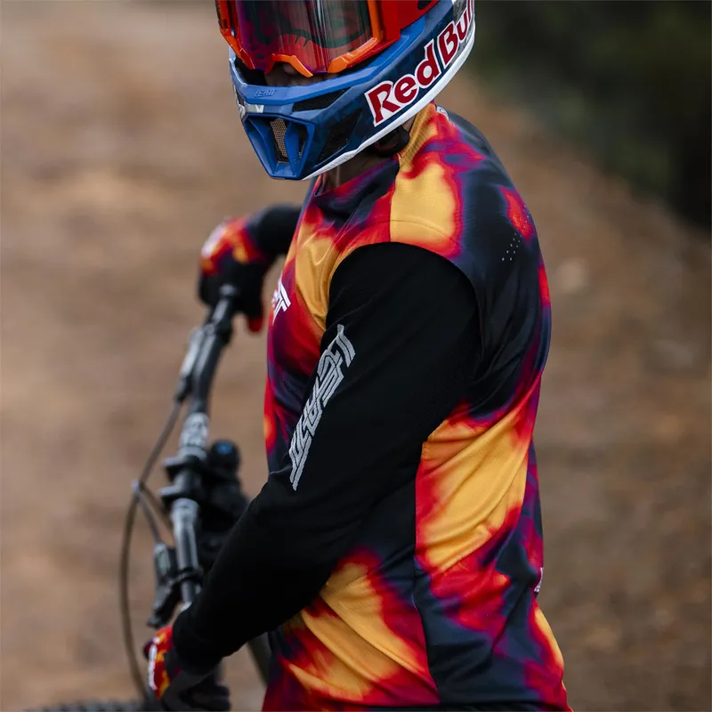 Leatt Gravity 8.0 Long Sleeve MTB Jersey - Heatmap Red-4