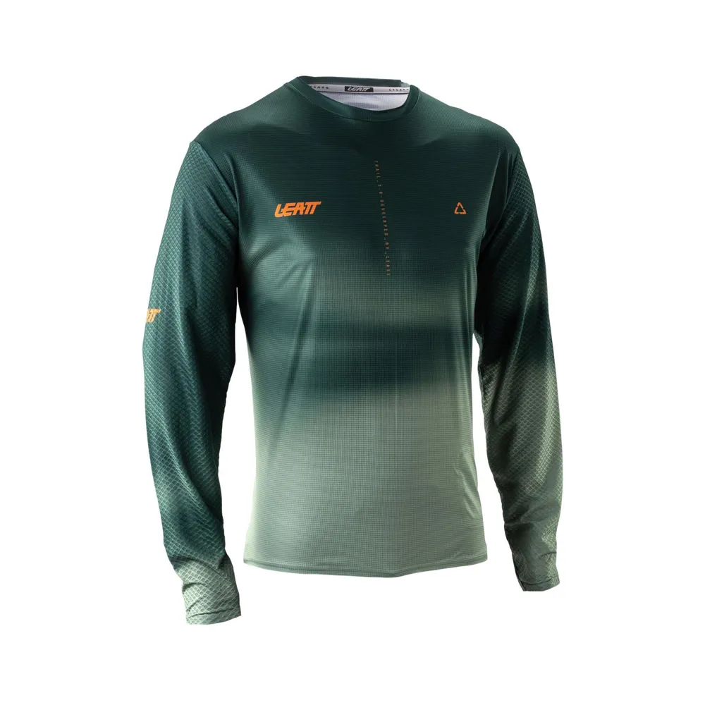 uPRISE Bikes Leatt Trail 3.0 Long Sleeve MTB Jersey - Spruce Green | Price match, 365 day return s, 18-Month Warranty, Finance Available & Free UK Delivery