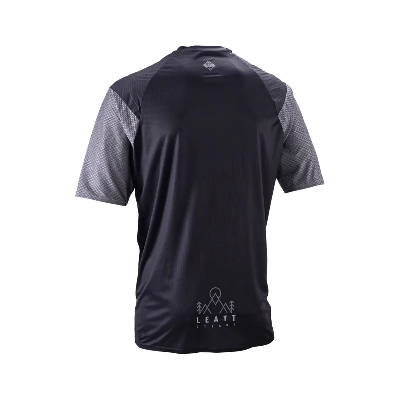 Leatt Trail 3.0 Men's Short Sleeve Jersey - Ghost Black-1
