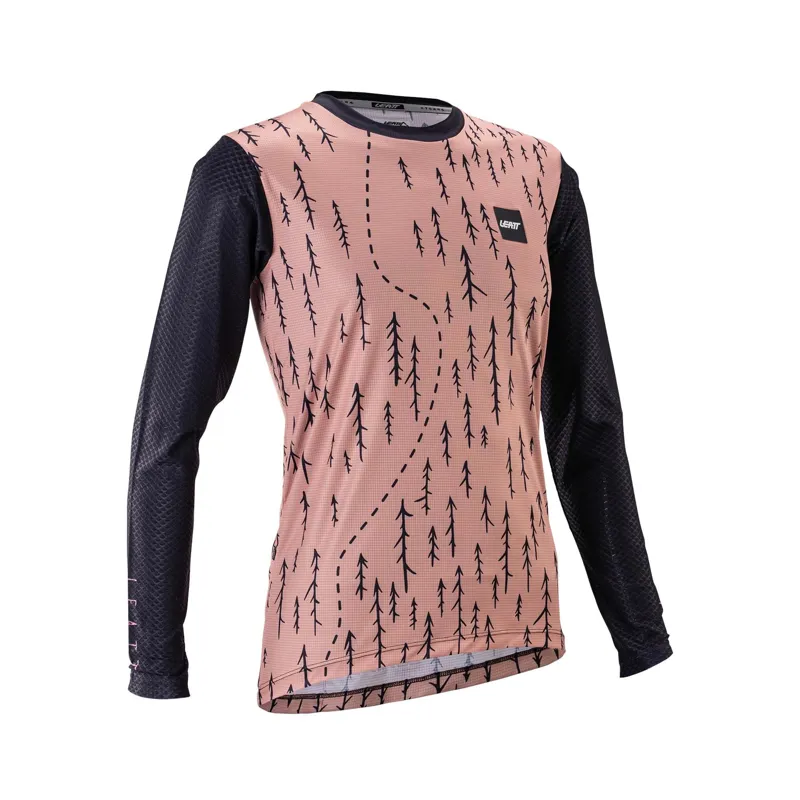 Leatt Trail 3.0 Women's Long Sleeve MTB Jersey - Trails Pink