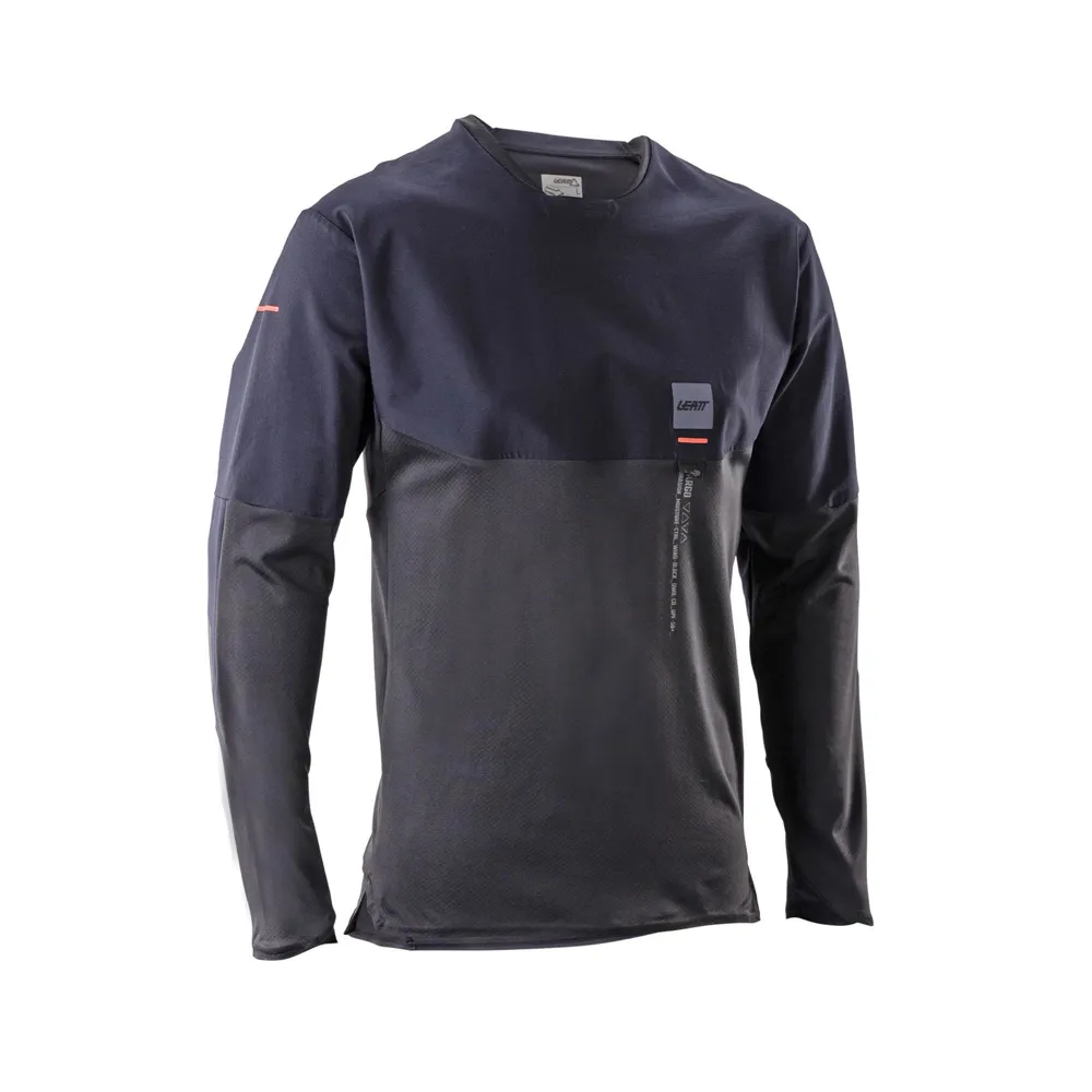uPRISE Bikes Leatt Trail 6.0 Cargo Men's Long Sleeve Jersey - Ghost Black | Price match, 365 day return s, 18-Month Warranty, Finance Available & Free UK Delivery