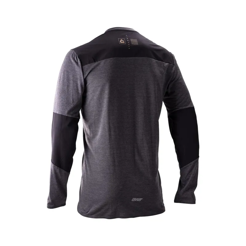 Leatt Trail 4.0 Men's Long Sleeve Jersey - Ghost Black-1