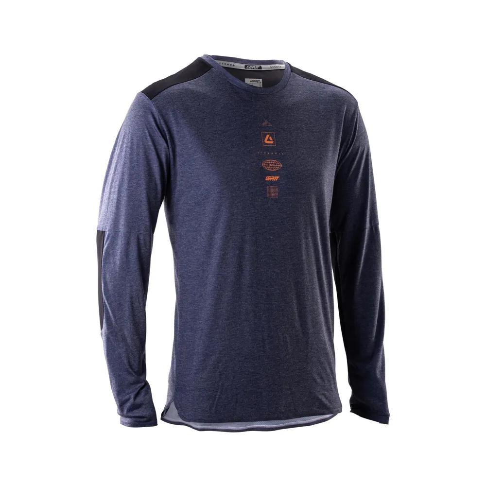 uPRISE Bikes Leatt Trail 4.0 Men's Long Sleeve Jersey - Galaxy Blue | Price match, 365 day return s, 18-Month Warranty, Finance Available & Free UK Delivery