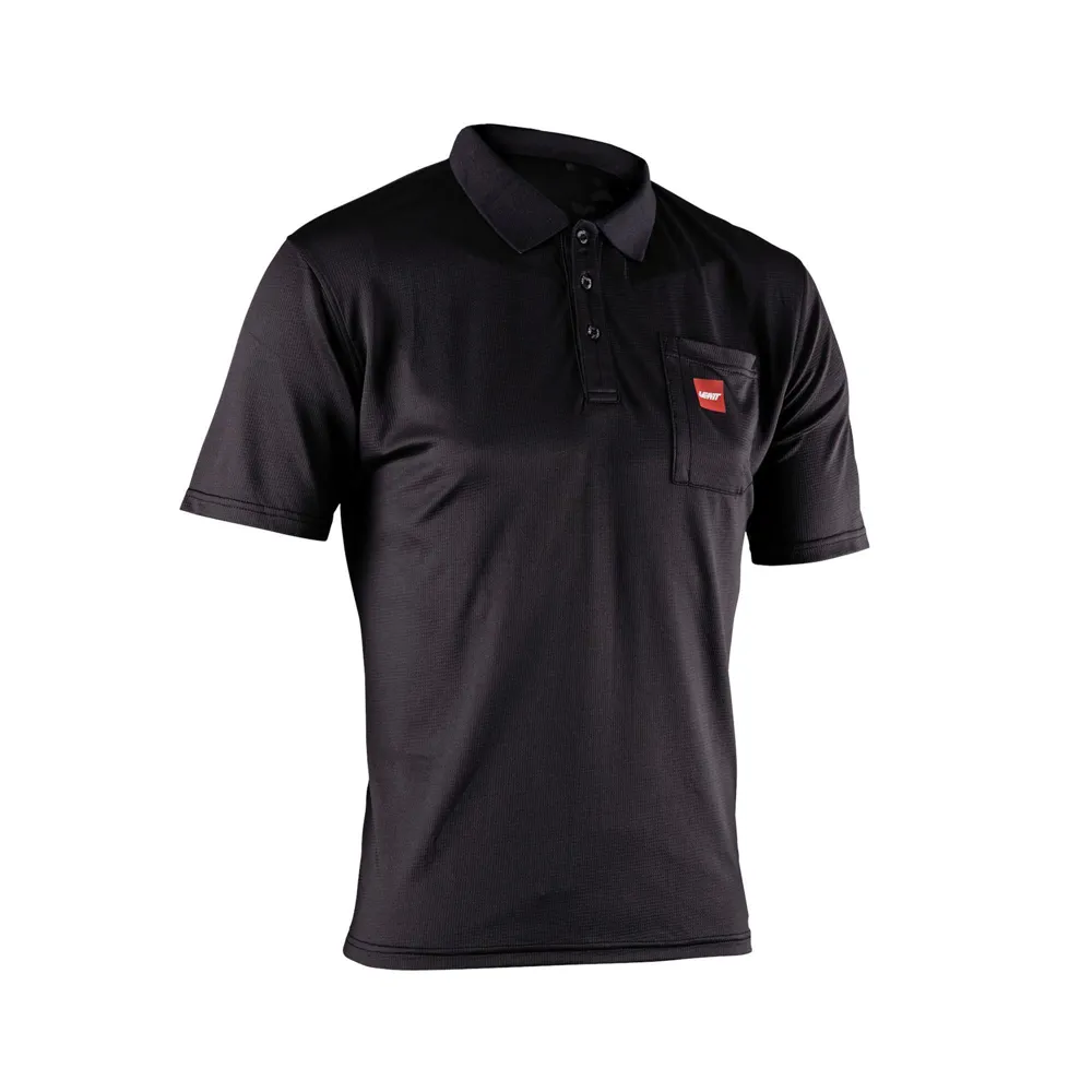 uPRISE Bikes Leatt Team Short Sleeve Polo Shirt - Black | Price match, 365 day return s, 18-Month Warranty, Finance Available & Free UK Delivery