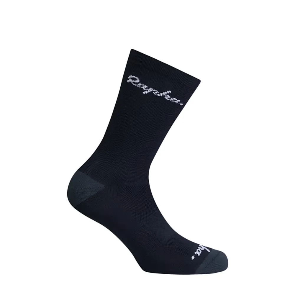 uPRISE Bikes Rapha Logo Cycling Socks - Dark Navy/Black | Price match, 365 day returns, 18-Month Warranty, Finance Available & Free UK Delivery