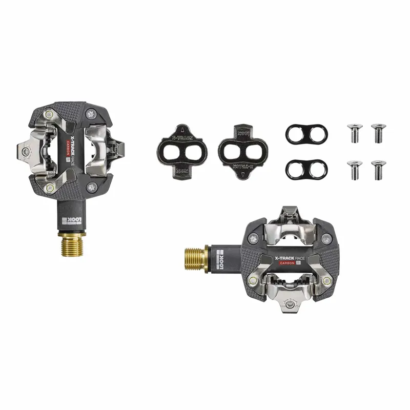 Look X-Track Race Carbon Ti Clipless MTB Pedals - Black-2