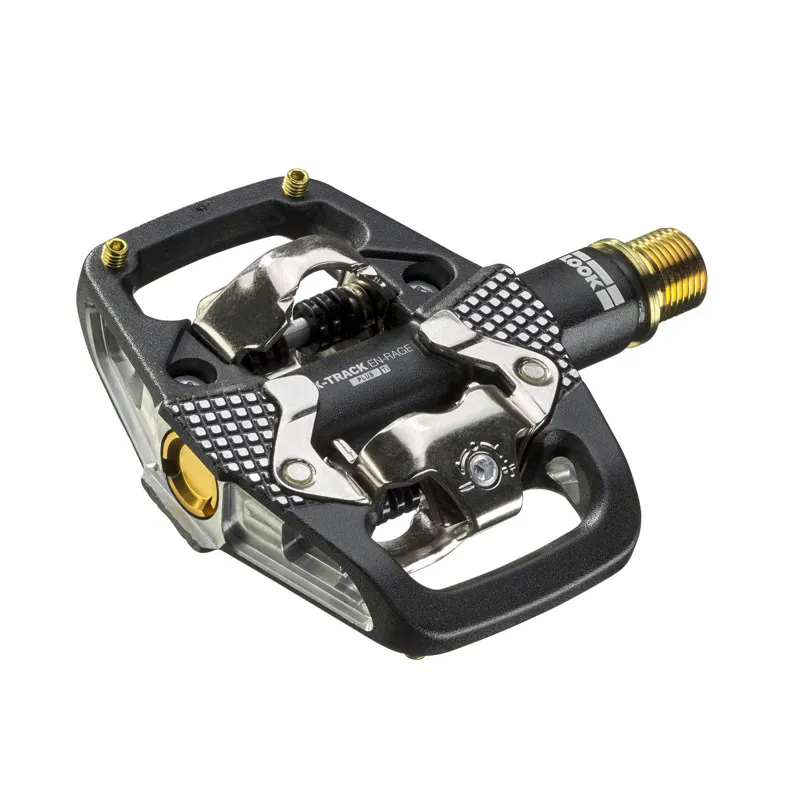 Look X-Track EN-RAGE Plus Ti Clipless MTB Pedals - Black/Gold-1