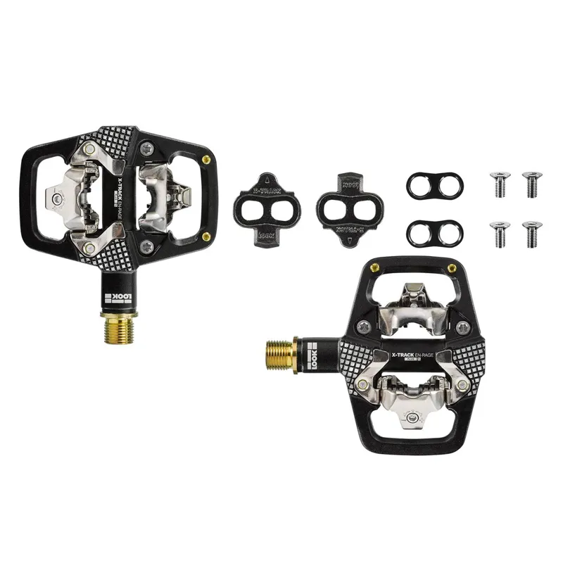 Look X-Track EN-RAGE Plus Ti Clipless MTB Pedals - Black/Gold-2