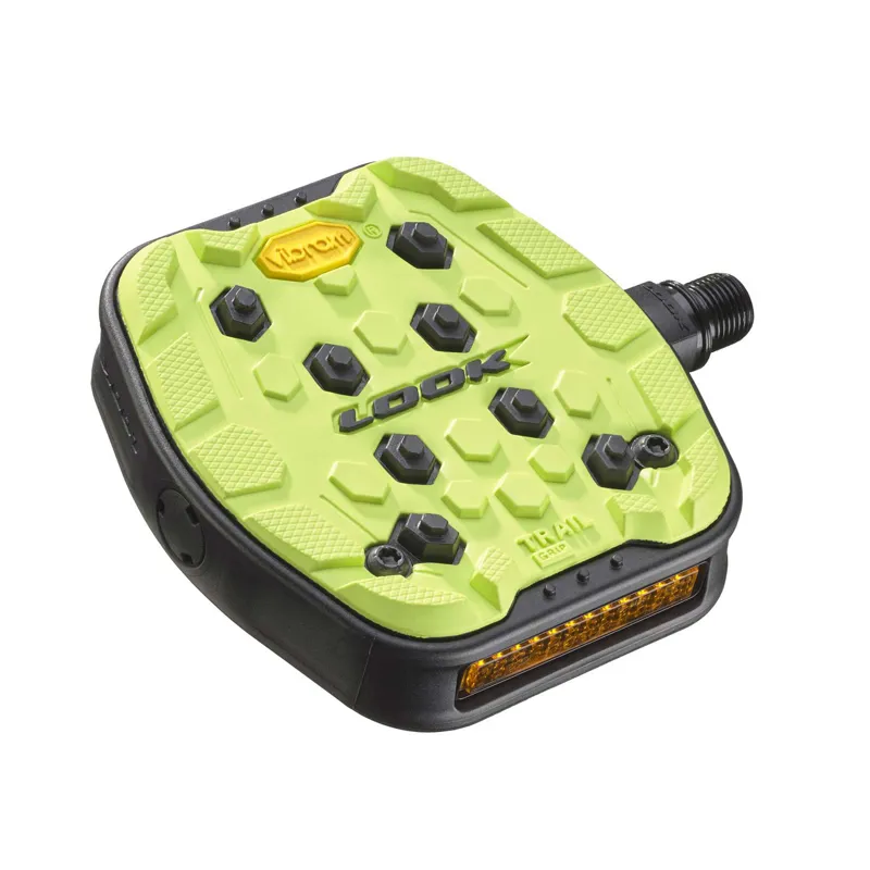 Look Trail Grip Flat Pedal - Lime-1