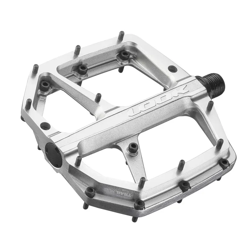 Look Trail Roc+ Flat MTB Pedals - Silver-1