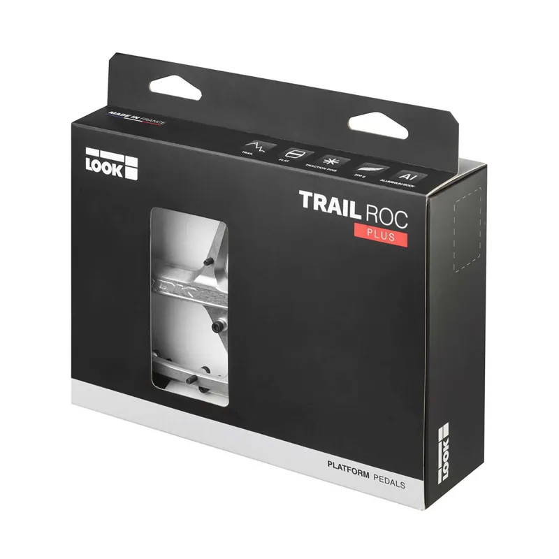 Look Trail Roc+ Flat MTB Pedals - Silver-2