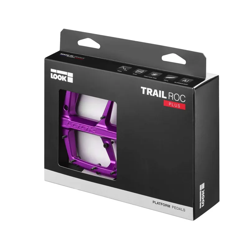 Look Trail Roc+ Flat MTB Pedals - Purple-2