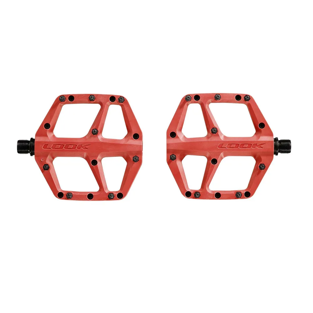 uPRISE Bikes Look Trail Fusion Flat MTB Pedals - Red | Price match, 365 day returns, 18-Month Warranty, Finance Available & Free UK Delivery
