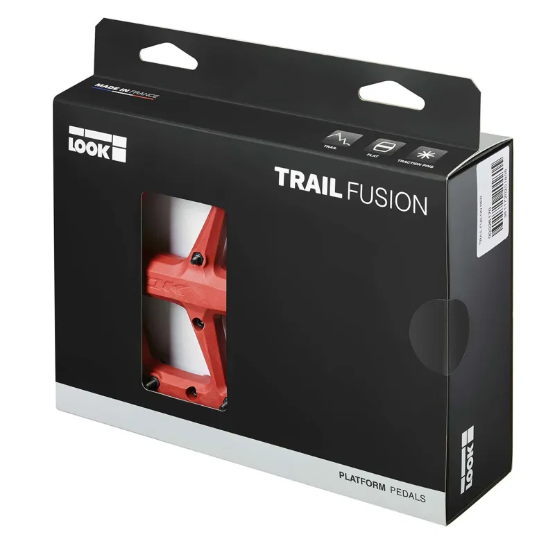 Look Trail Fusion Flat MTB Pedals - Red-2