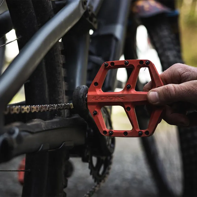 Look Trail Fusion Flat MTB Pedals - Red-4