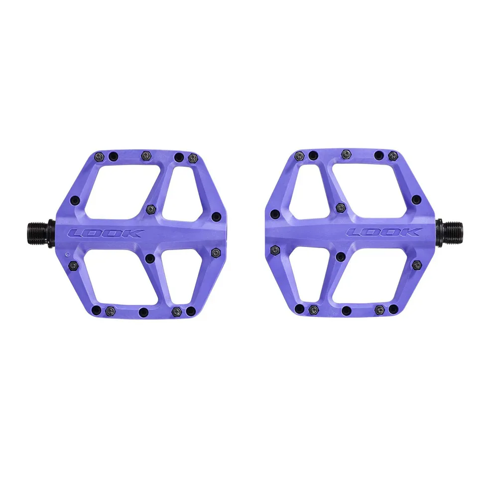 uPRISE Bikes Look Trail Fusion Flat MTB Pedals - Purple | Price match, 365 day returns, 18-Month Warranty, Finance Available & Free UK Delivery