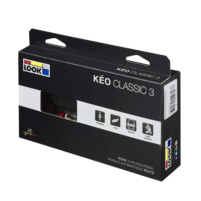 Look Keo Classic 3 Clipless Road Pedals - Black/Red-4