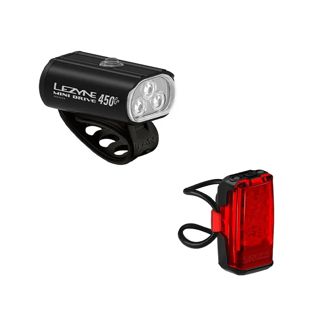 uPRISE Bikes Lezyne Mini Drive 450+/KTV+ Drive Light Set | Price match, 365 day returns, 18-Month Warranty, Finance Available & Free UK Delivery