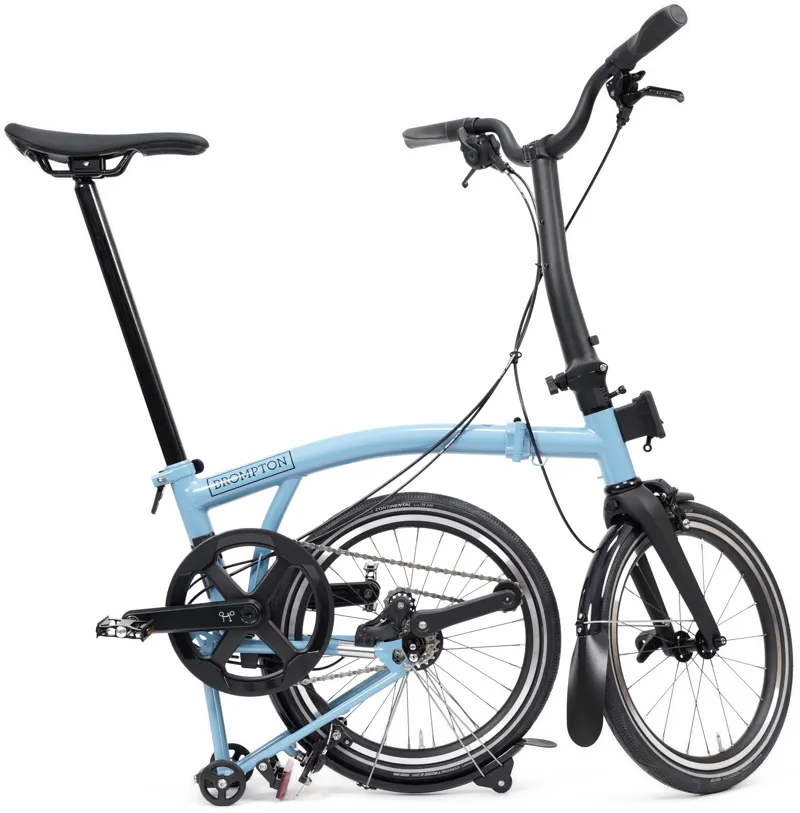 Brompton P line V2 4 Speed Mid Bar 2026 Folding Bike - Cloud Metallic-1