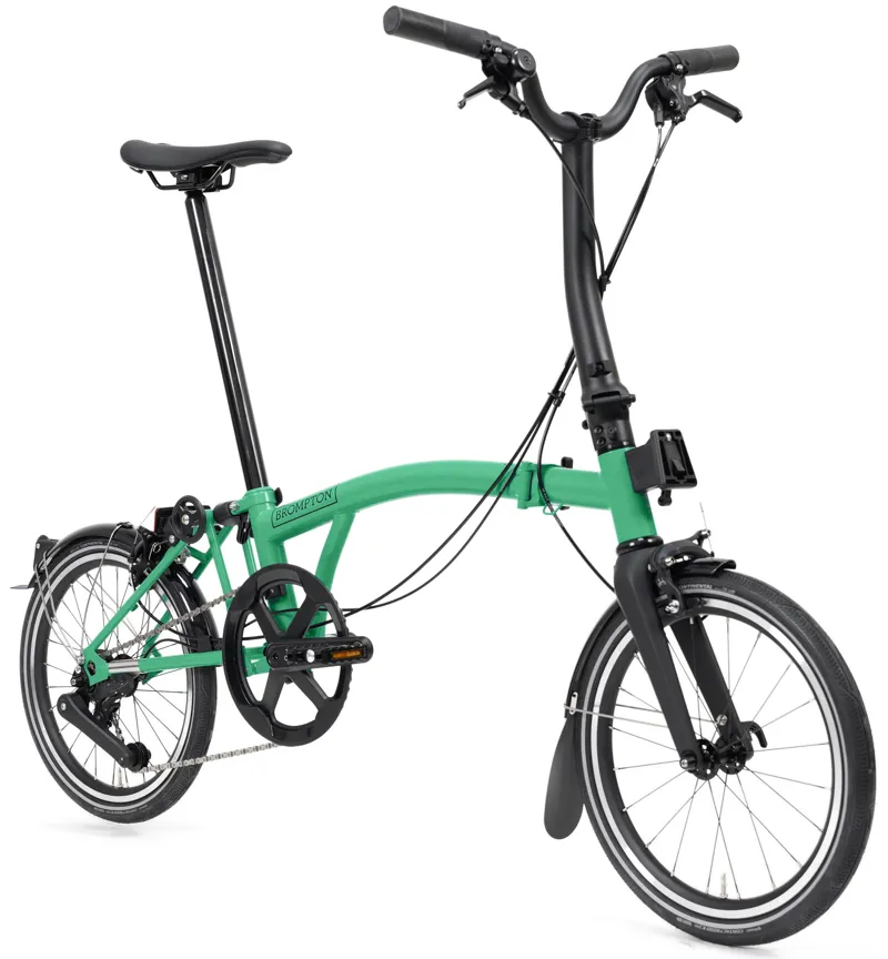 Brompton P line V2 4 Speed Mid Bar 2026 Folding Bike - Palm Green-2