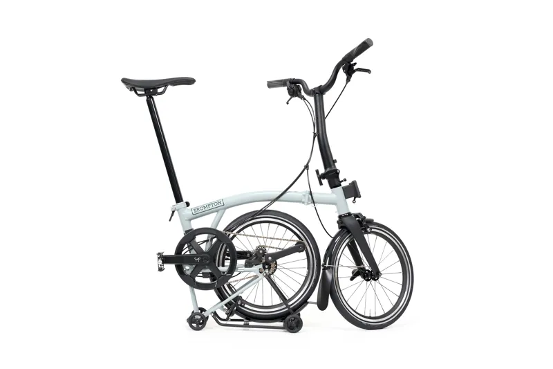 Brompton P Line 12-speed SuperRoll+ Mid Bar 2027 Folding Bike - Lunar Ice Metallic-2