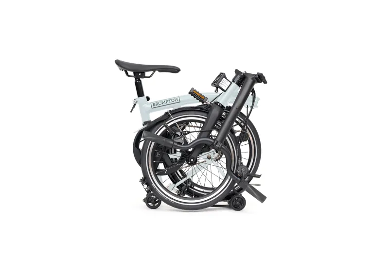 Brompton P Line 12-speed SuperRoll+ Mid Bar 2027 Folding Bike - Lunar Ice Metallic-3