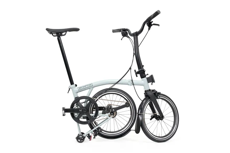 Brompton P Line 4-speed Mid Bar 2027 Folding Bike - Lunar Ice Metallic-2