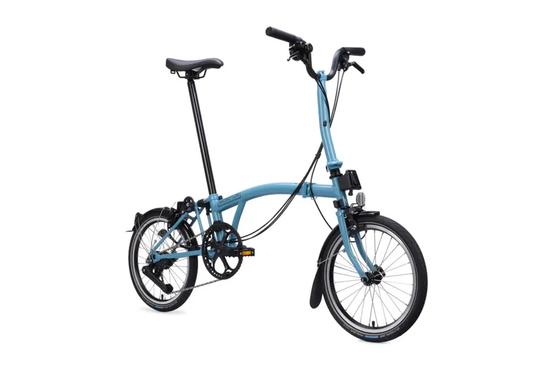 Brompton C Line 12 Speed Mid Bar 2026 Folding Bike - Cloud Metallic-1