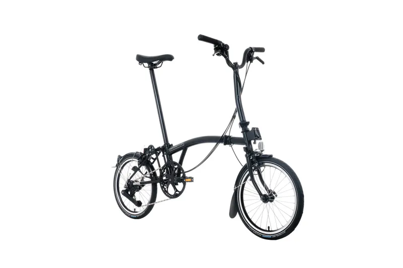 Brompton C Line 12 Speed Mid Bar 2026 Folding Bike - Black Matt-1