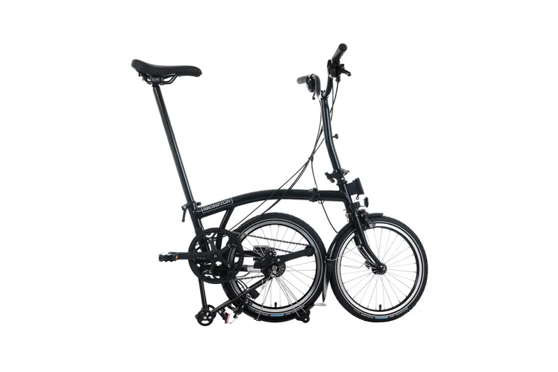 Brompton C Line 12 Speed Mid Bar 2026 Folding Bike - Black Matt-2