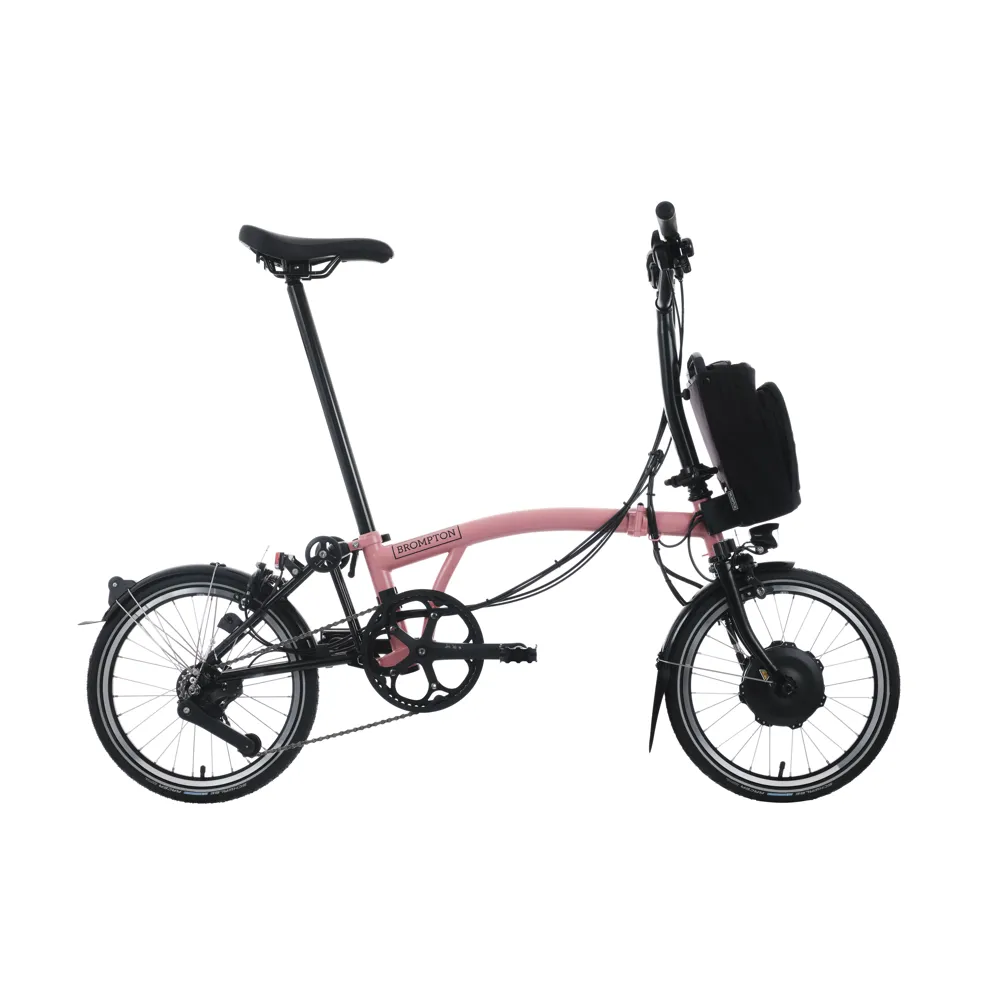 uPRISE Bikes Brompton M12L C Line 2025 12 Speed Electric Folding Bike - Flamingo Pink | Price match, 365 day return s, 18-Month Warranty, Finance Available & Free UK Delivery