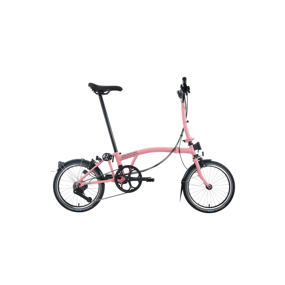 uPRISE Bikes Brompton M12L C Line 12 Speed 2025 Folding Bike - Flamingo Pink | Price match, 365 day return s, 18-Month Warranty, Finance Available & Free UK Delivery