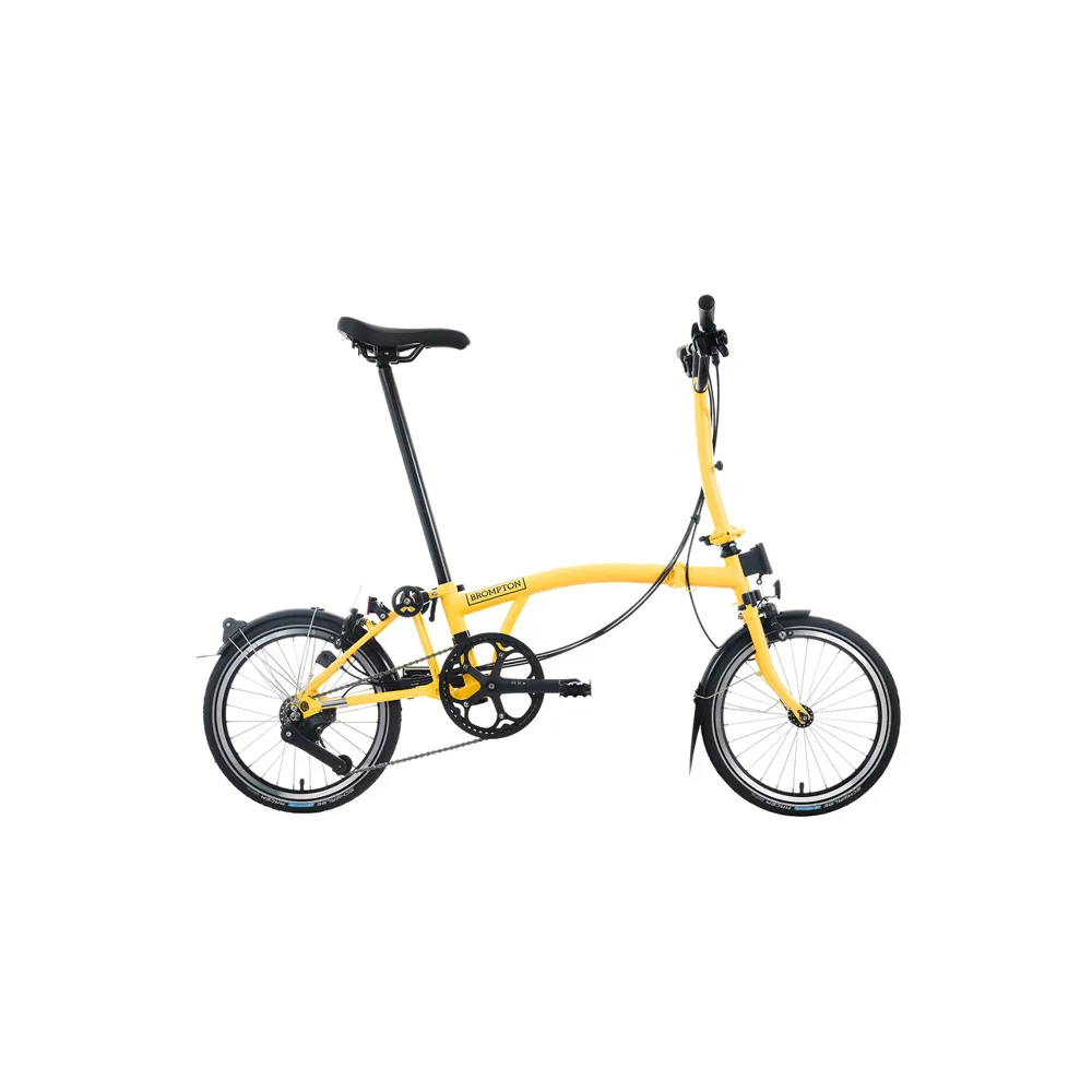 uPRISE Bikes Brompton M12L C Line 12 Speed 2025 Folding Bike - Bumblebee Yellow | Price match, 365 day return s, 18-Month Warranty, Finance Available & Free UK Delivery
