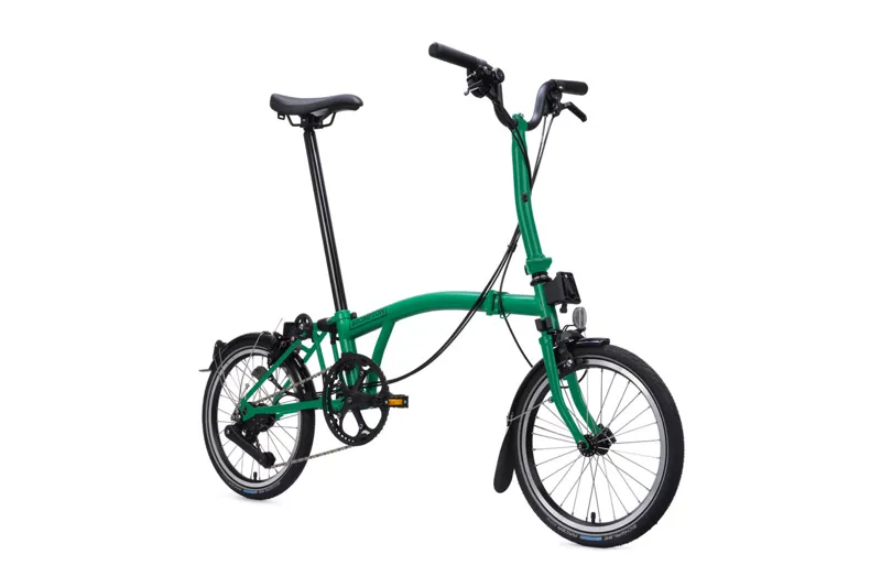 Brompton C Line 12 Speed Mid Bar 2026 Folding Bike -  Palm Green-1
