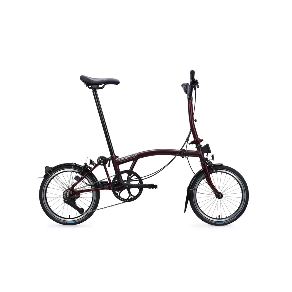 uPRISE Bikes Brompton C Line 12 Speed Mid Bar 2026 Folding Bike - Red Plum | Price match, 365 day returns, 18-Month Warranty, Finance Available & Free UK Delivery
