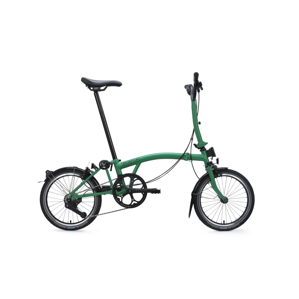 uPRISE Bikes Brompton C Line 4 Speed Mid Bar 2026 Folding Bike - Palm Green | Price match, 365 day return s, 18-Month Warranty, Finance Available & Free UK Delivery