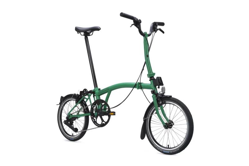 Brompton C Line 4 Speed Mid Bar 2026 Folding Bike - Palm Green-1