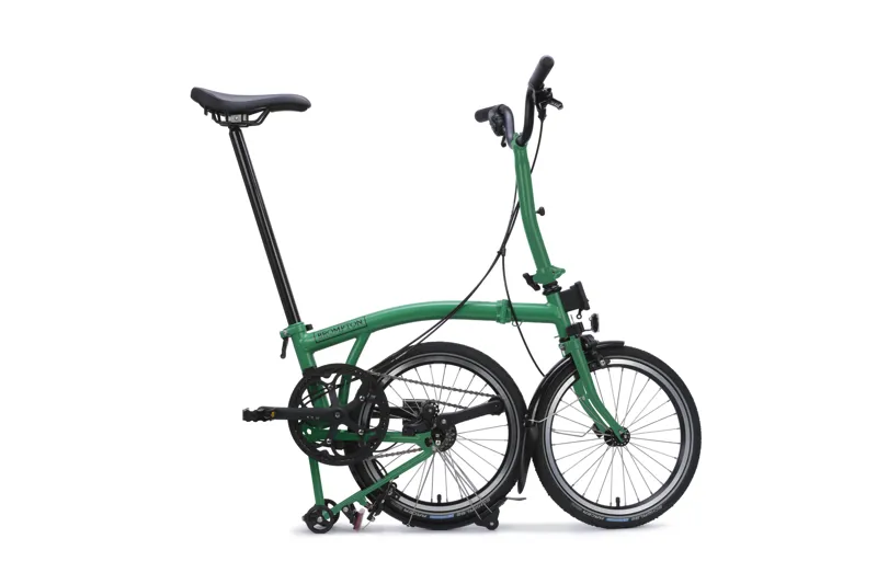 Brompton C Line 4 Speed Mid Bar 2026 Folding Bike - Palm Green-2