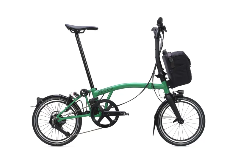 Brompton P Line 4 Speed Mid Bar 2026 Electric Folding Bike - Palm Green