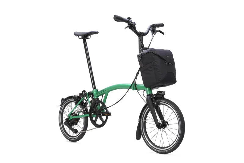 Brompton P Line 4 Speed Mid Bar 2026 Electric Folding Bike - Palm Green-1