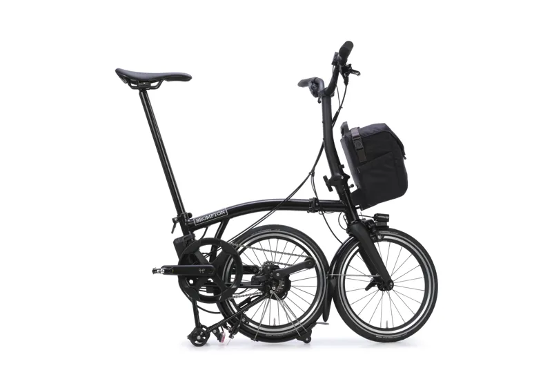 Brompton P Line 4 Speed Mid Bar 2026 Electric Folding Bike - Matt Black-2