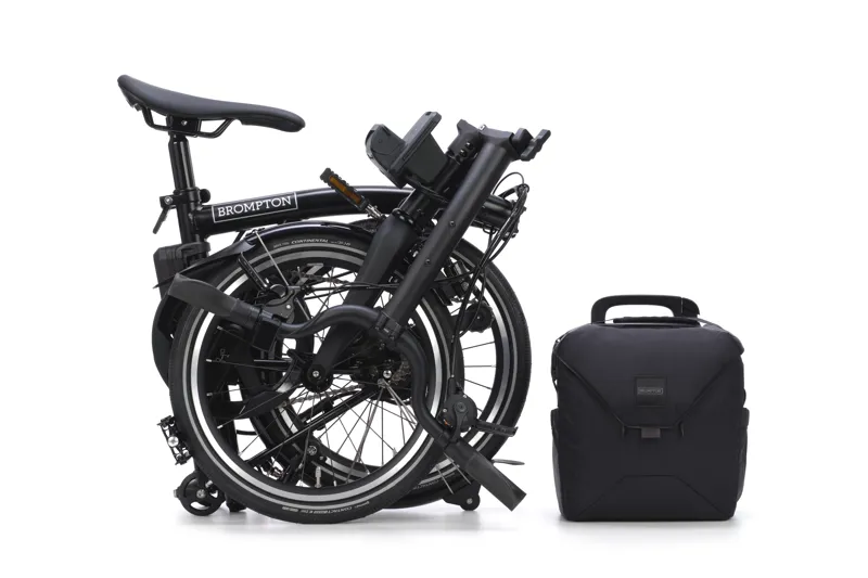Brompton P Line 4 Speed Mid Bar 2026 Electric Folding Bike - Matt Black-3