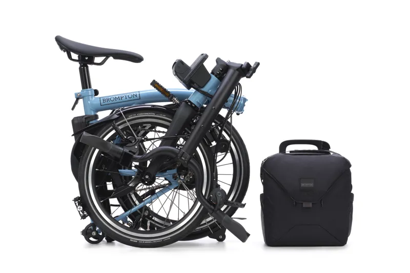 Brompton P Line 4 Speed Mid Bar 2026 Electric Folding Bike - Cloud Metallic-3