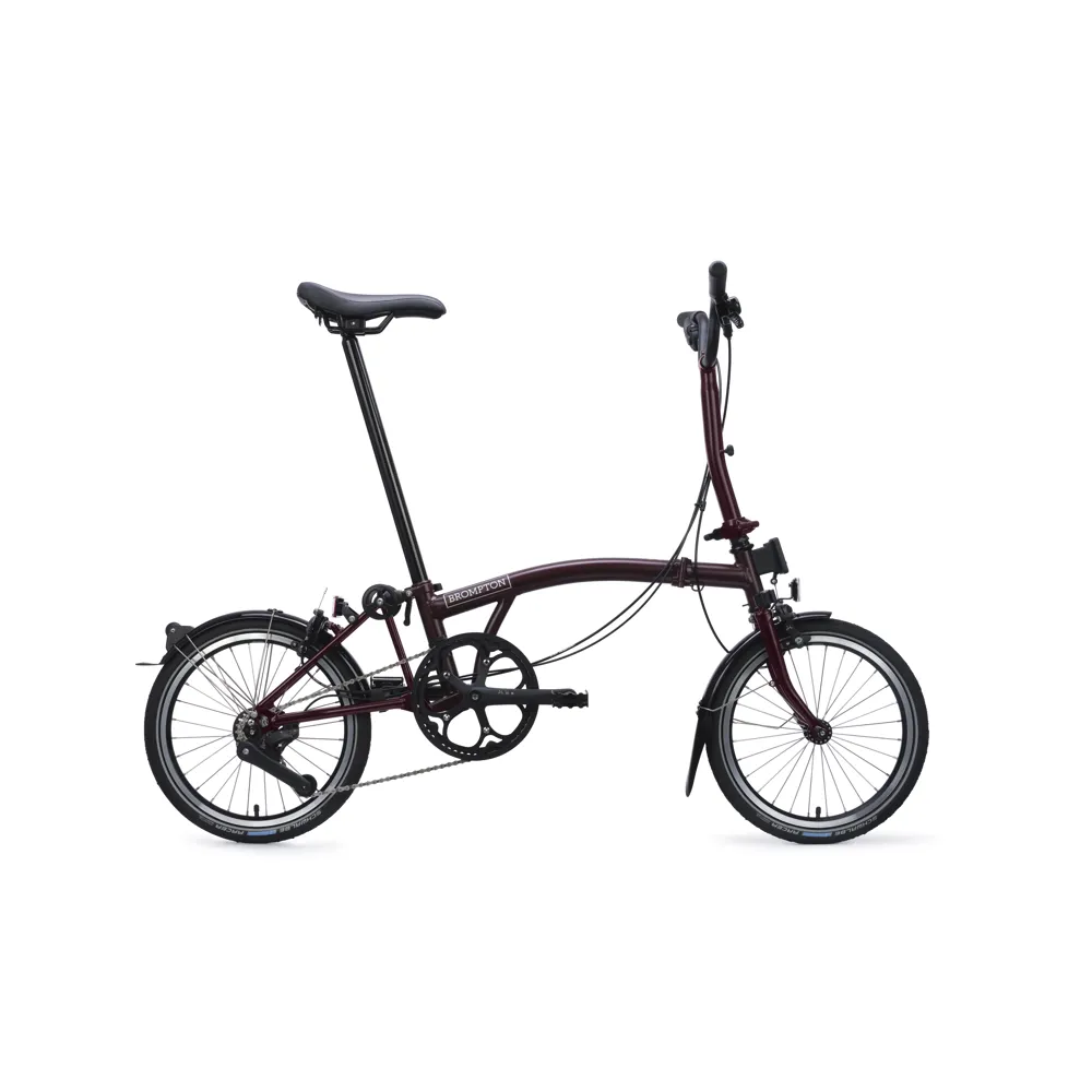 uPRISE Bikes Brompton C Line 4 Speed Mid Bar 2026 Folding Bike - Red Plum | Price match, 365 day return s, 18-Month Warranty, Finance Available & Free UK Delivery